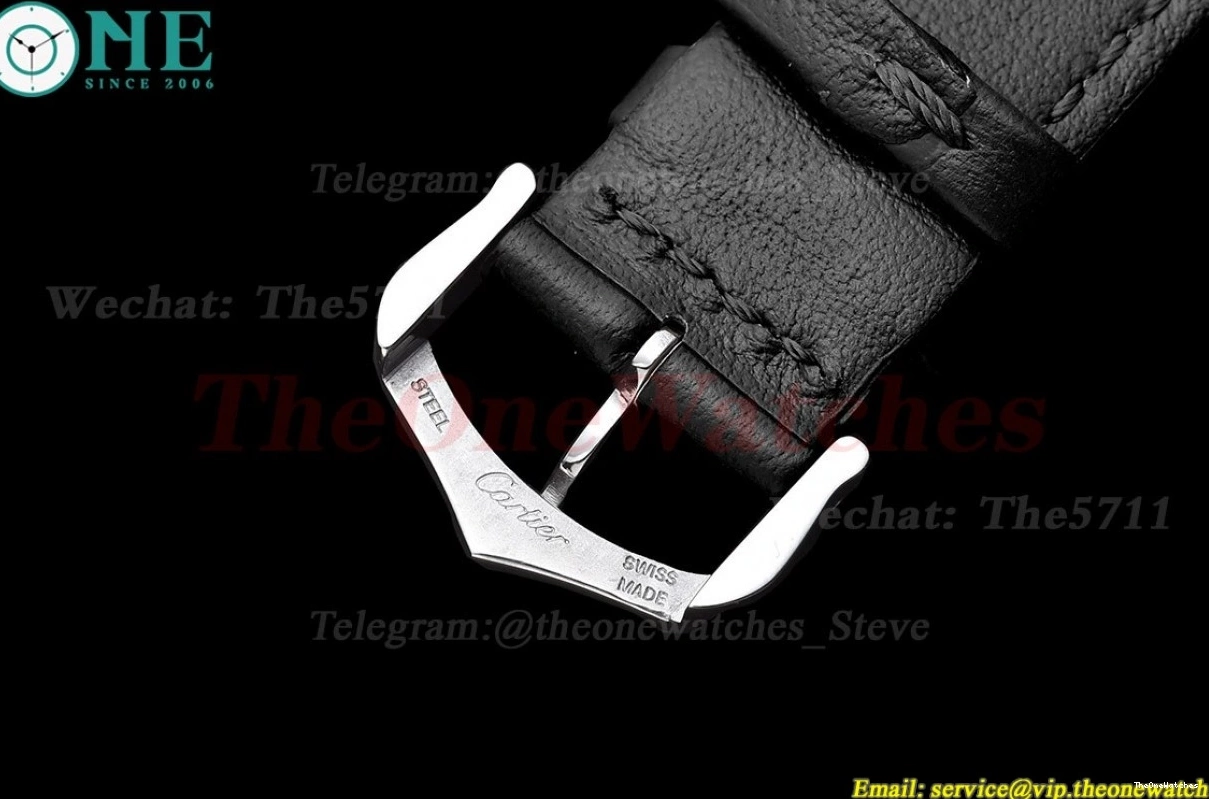 Tank Must Black Quartz On K11F dial White Leather Strap Small 0517